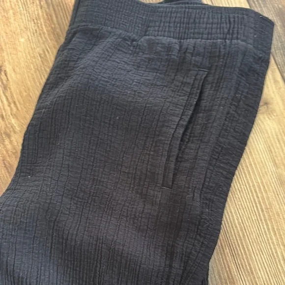 Zara Midnight Black Textured Flared Trousers. Size L. - Picture 4 of 6